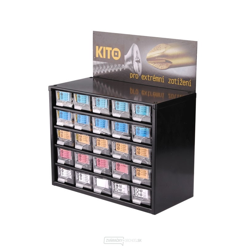 Zásobník KITO na hroty 25 zásuvek, 310ks gallery main image