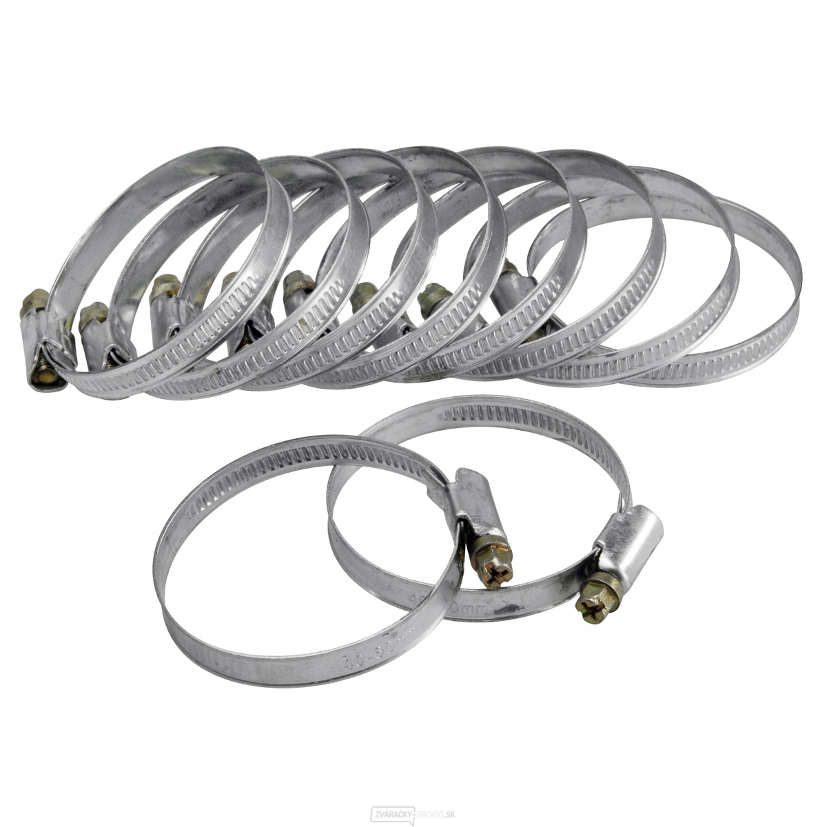 Spony hadicové, balenie 10ks, 40-60mm Spony hadicové, balenie 10ks, 40-60mm gallery main image