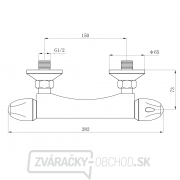 Baterie termostatická sprchová univerzální, chrom Náhľad