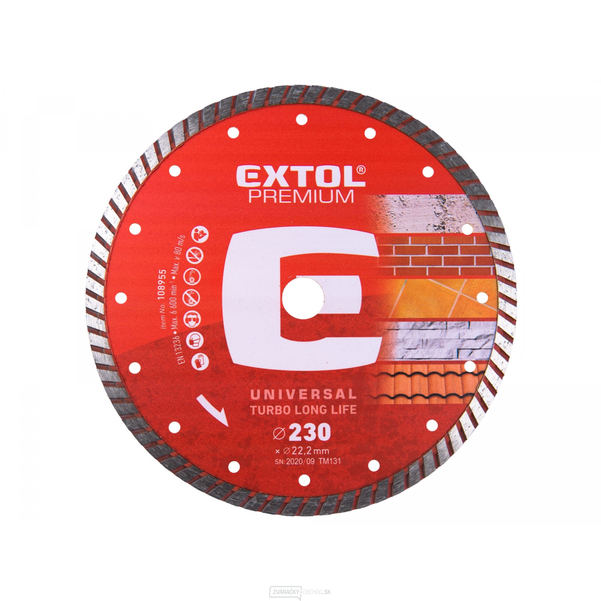 Kotúč diamantový rezný turbo plus, 230x22,2mm Kotúč diamantový rezný turbo plus, 230x22,2mm gallery main image