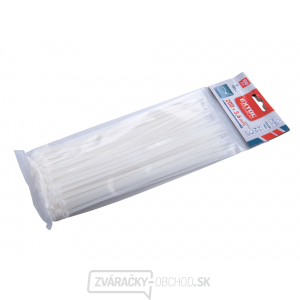 Sťahovacie pásky biele, 200x3,6mm - 100 ks 