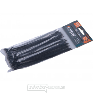Sťahovacie pásky čierne, 150x2,5mm - 100 ks