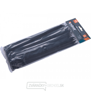 Sťahovacie pásky čierne, 250x4,8mm - 100 ks