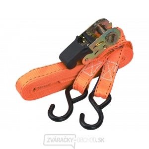 Pás upínacie ráčnový s háky, 8m x 25mm, PES Pás upínacie ráčnový s háky, 8m x 25mm, PES gallery main image