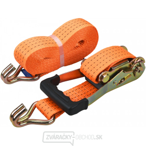 Pás upínacie ráčnový s háky, 6m x 50mm, PES Pás upínacie ráčnový s háky, 6m x 50mm, PES gallery main image