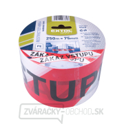 Páska výstražná červeno-biela ZÁKAZ VSTUPU, 75mm x 250m Náhľad