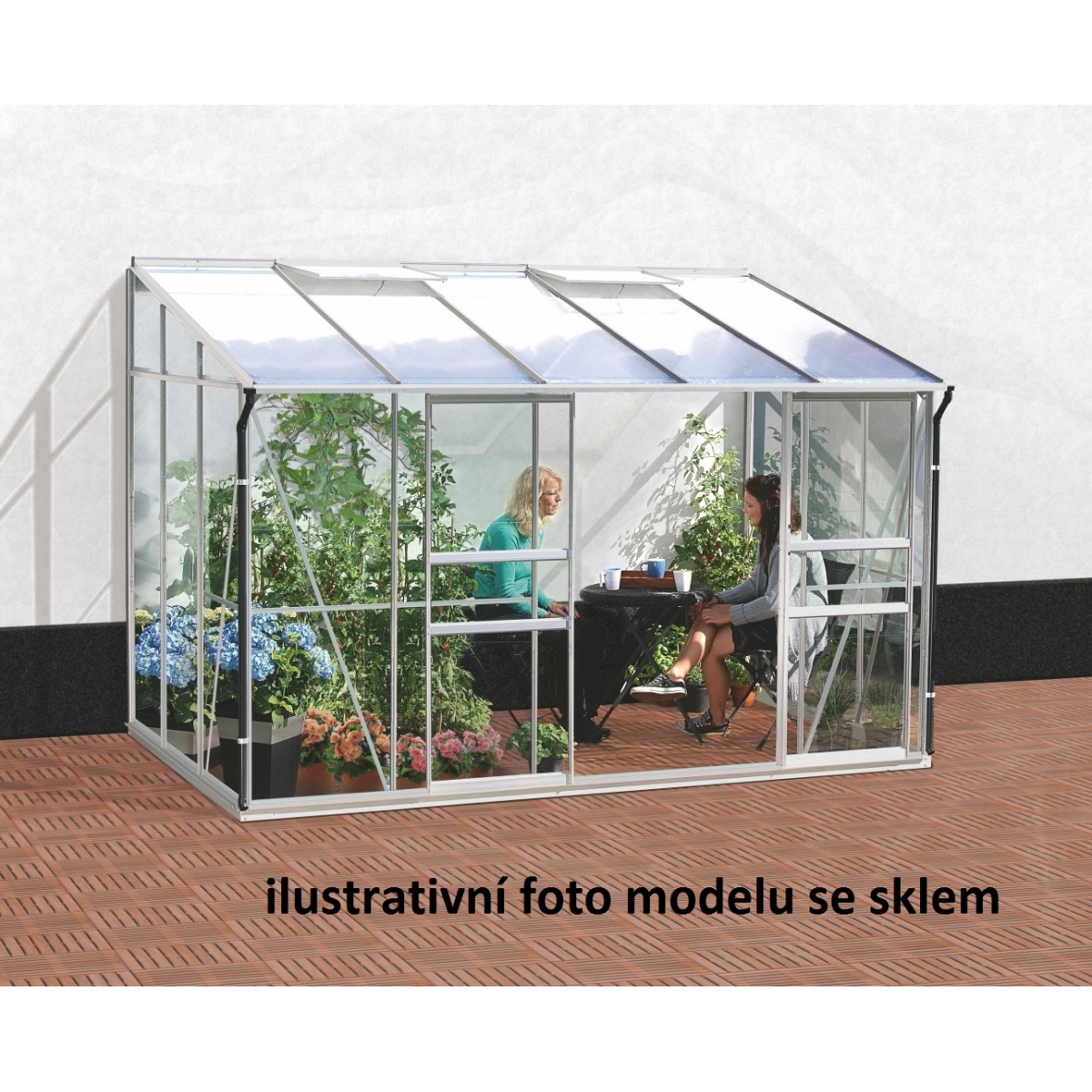 Skleník VITAVIA IDA 6500 PC 6 mm strieborný