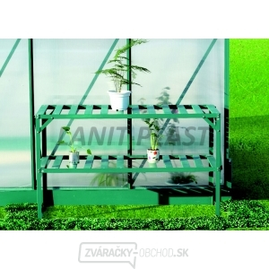 AL regál LANITPLAST 126x50 cm dvojpolicový zelený
