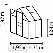 Skleník VITAVIA VENUS 2500 číre sklo 3 mm strieborný náhled