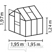 Skleník VITAVIA VENUS 3800 číre sklo 3 mm zelený náhled