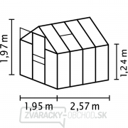Skleník VITAVIA VENUS 5000 číre sklo 3 mm zelený náhled