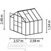 Skleník VITAVIA URANUS 6700 číre sklo 3 mm strieborný náhled