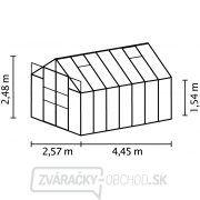 Skleník VITAVIA URANUS 11500 číre sklo 3 mm zelený Náhľad