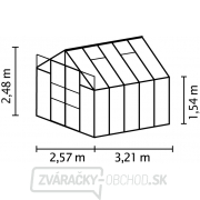 Skleník VITAVIA URANUS 8300 číre sklo 3 mm zelený náhled