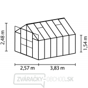 Skleník VITAVIA URANUS 9900 číre sklo 3 mm zelený náhled