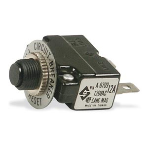 Aircraft Tepelná poistka motora 1-fázová, 12 Amp. 2506612