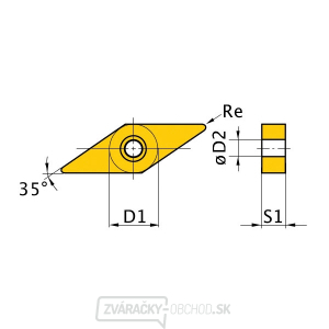 Břitové destičky V/35°, 5 ks Břitové destičky V/35°, 5 ks gallery main image