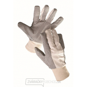 Pracovné rukavice Osprey, PVC terčíky na dlani a prstoch - veľ. 10 gallery main image