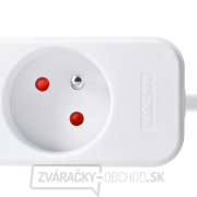 Solight predlžovací kábel, 3 zásuvky, biely, 3m Náhľad
