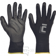 Pracovné rukavice Bunting black, polyuretán na dlani a prstoch - vel. 7 gallery main image