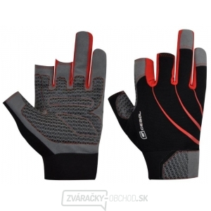 Pracovné rukavice PRE TOUCH čierno-šedivo-červená - vel.10