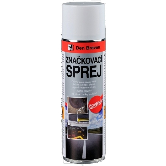 Den Braven - značkovací sprej 500ml - červený
