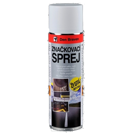 Den Braven - značkovací sprej  500ml - reflexný žltá