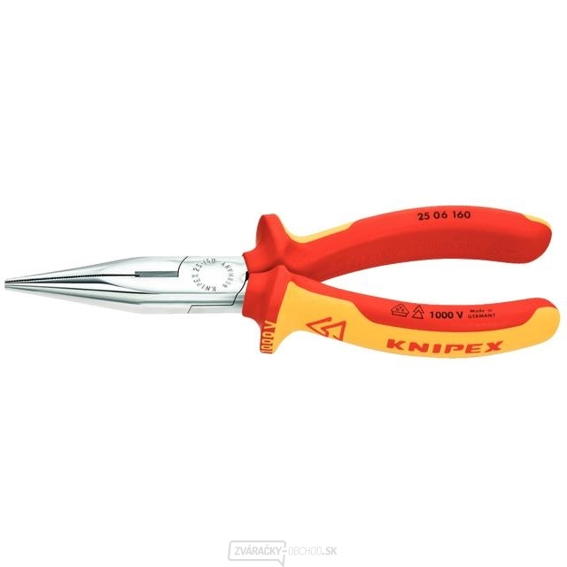 KNIPEX - kliešte s půlkulatými čeľusťmi 160 mm, potah PVC do 1000V