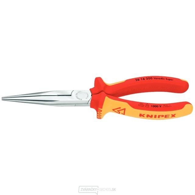 KNIPEX - kliešte s půlkulatými čeľusťmi 200 mm, potah PVC do 1000V