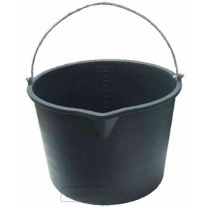Vědro stavební s držadlem a výlevkou 12l - černé Vědro stavební s držadlem a výlevkou 12l - černé gallery main image