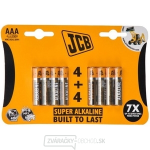 JCB SUPER alkalická batéria LR03/AAA, blister 8 ks