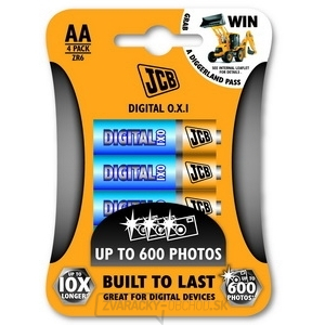 JCB OXI DIGITAL alkalická batéria LR06/AA, blister 4 ks