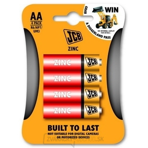 JCB zinko-chloridová batéria AA/R06, blister 4 ks