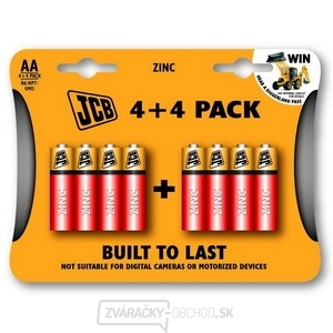 JCB zinko-chloridová baterie R06/AA, blister 8 ks