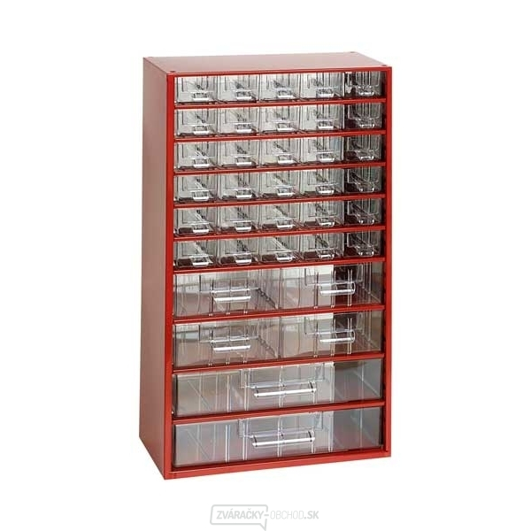 Závesná skrinka - 30 M, 4 S, 2 V - červená 6765C