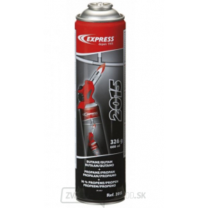 Plyn Express 2015 - 326 g ( 600 ml) butan + propan + 36 %  propylen/propene so závitom 7/16 Plyn Express 2015 - 326 g ( 600 ml) butan + propan + 36 %  propylen/propene so závitom 7/16