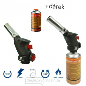 Spájkovací horák s kartušou Supergas + darček kartuše 330g gallery main image