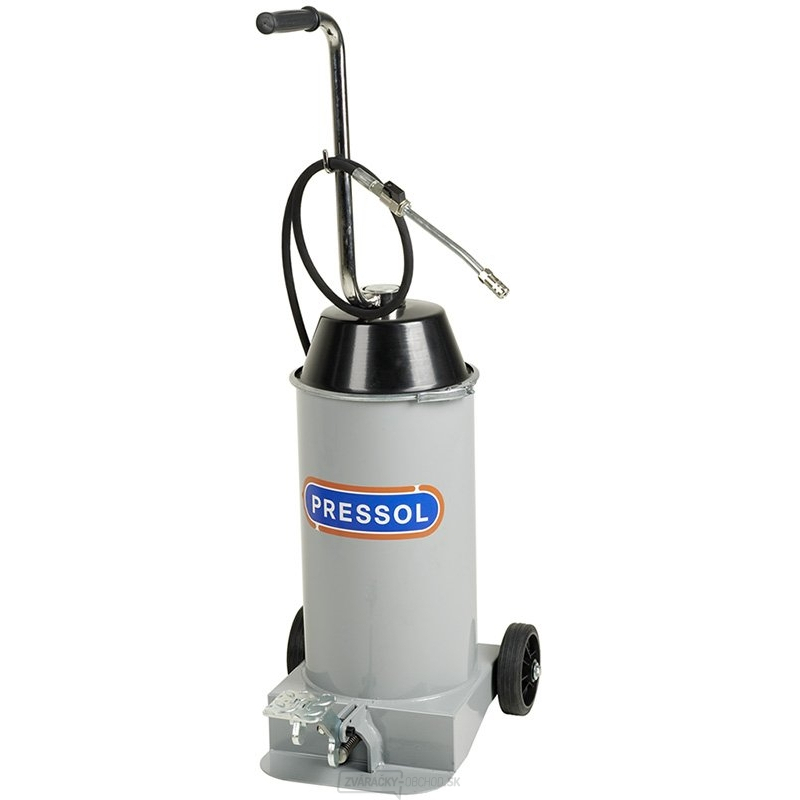 Pojazdný pedálový vysokotlakový mazací prístroj so zásobníkom PRESSOL 17 793