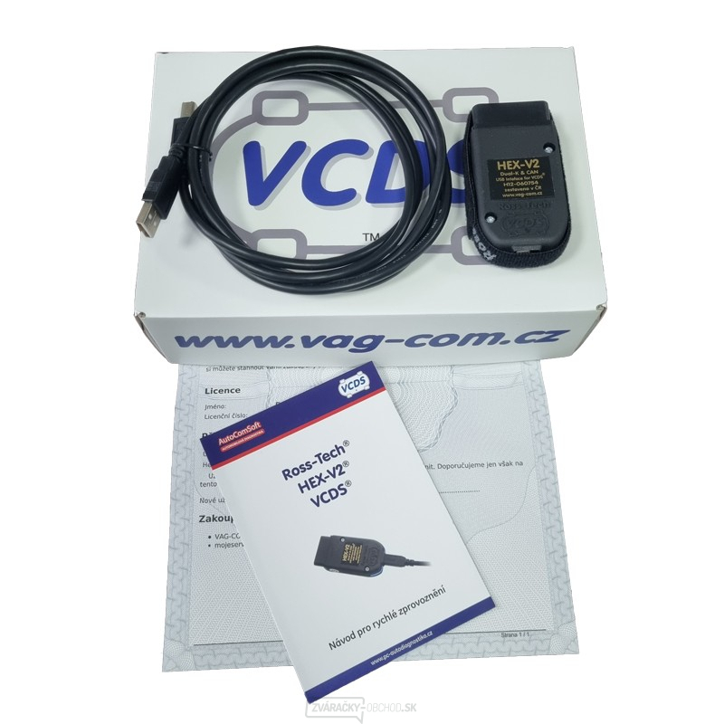 VAG COM 16.8.3 MAX + HEX V2 usb kabel