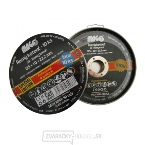 Řezné kotúče na nerez 125x1,0x22,2mm/10ks set Řezné kotúče na nerez 125x1,0x22,2mm/10ks set gallery main image