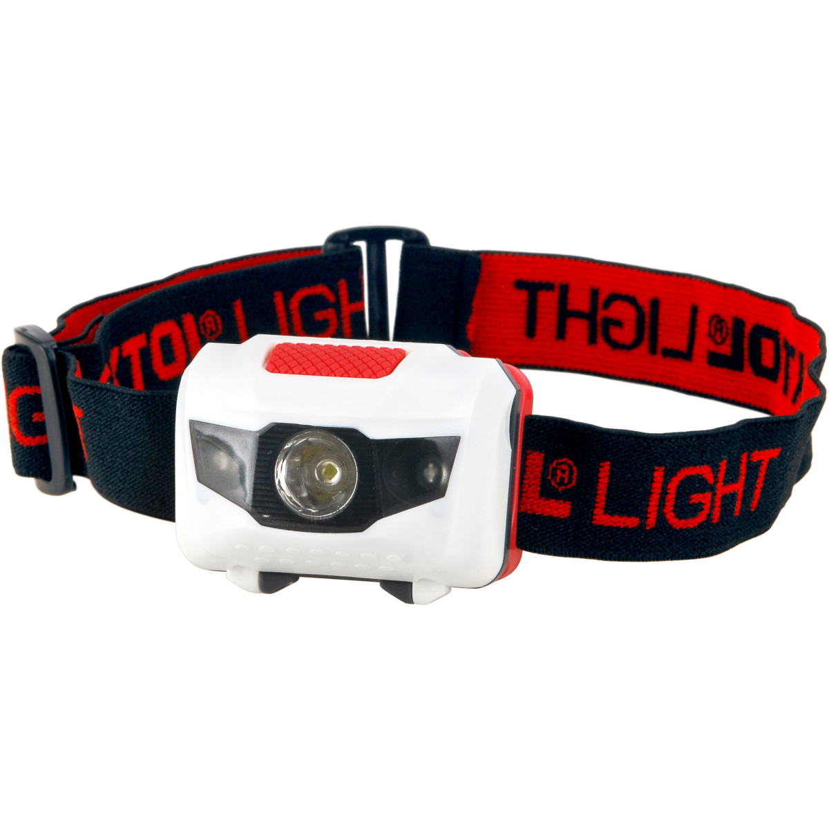 EXTOL LIGHT Čelovka 40lm, 1W + 2 červené LED, 3x AAA 43102