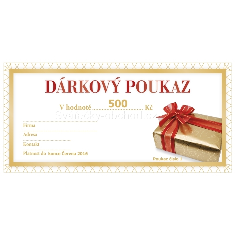 E-shop Dárkový poukaz v hodnotě 500 Kč 28879