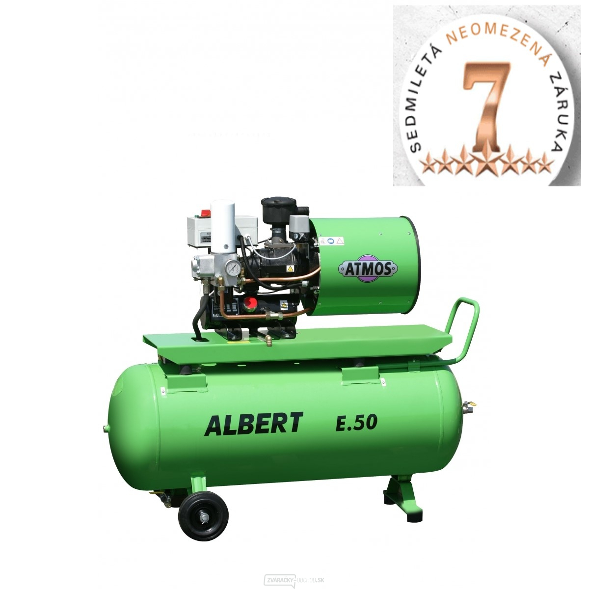 Skrutkový kompresor Atmos Albert E.50 + vzdušník