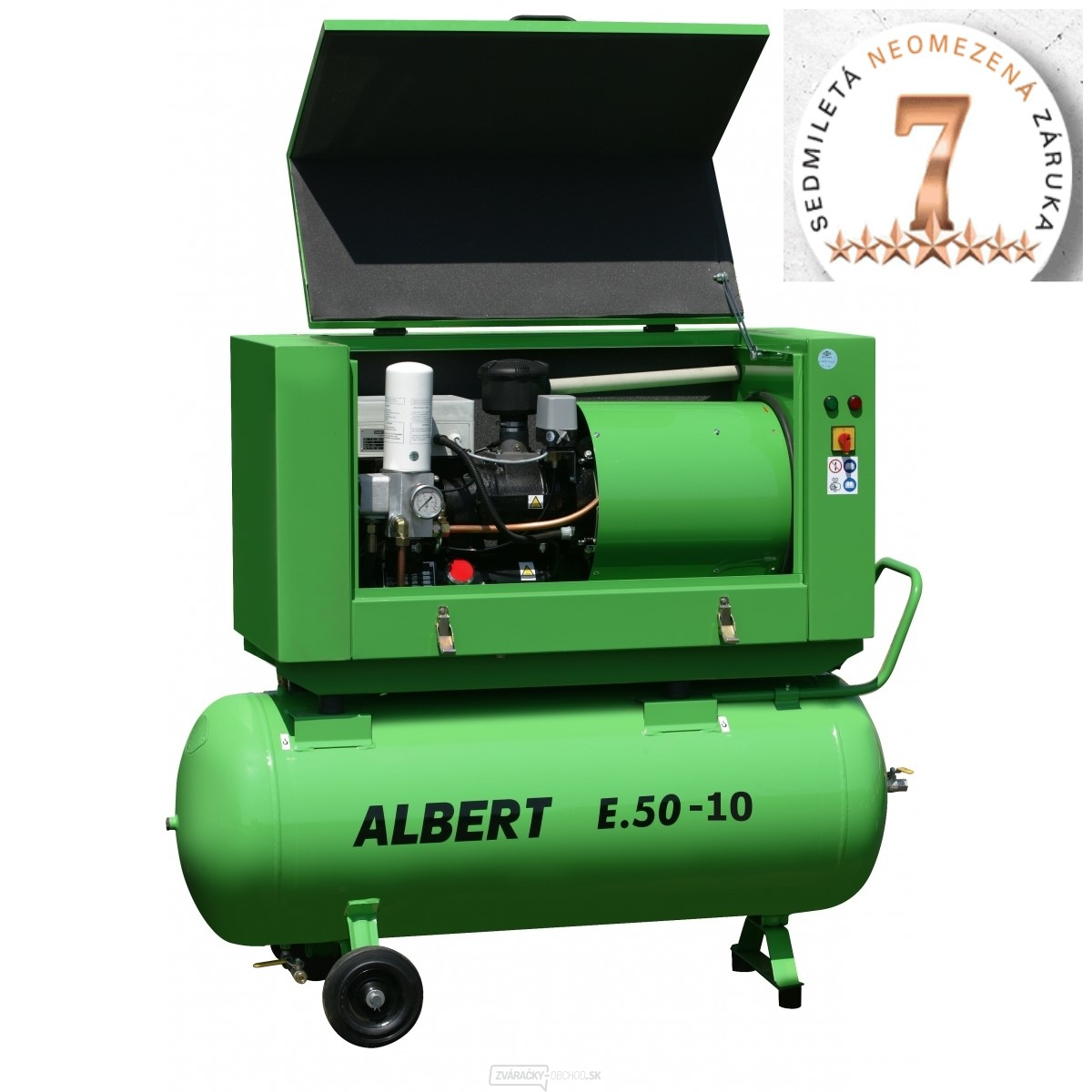 Skrutkový kompresor Atmos Albert E.50-10 KOMFORT + vzdušník