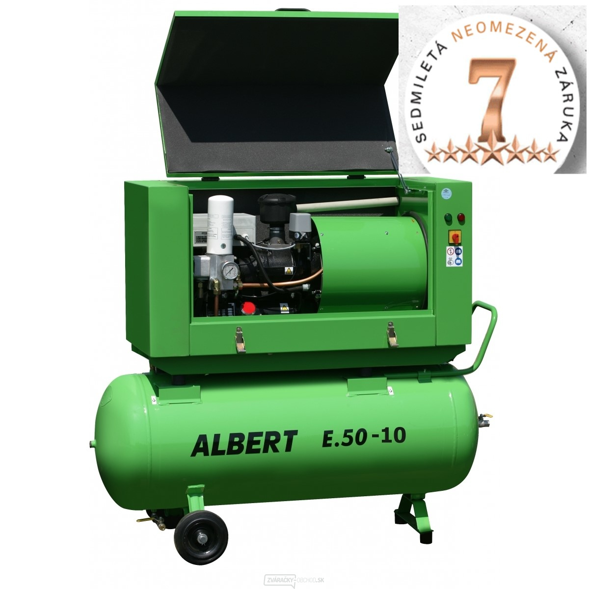 Skrutkový kompresor Atmos Albert E.50-10 KOMFORT + vzdušník + sušička