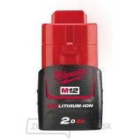 Akumulátor Milwaukee M12 B2 (Li-ion 12V, 2.0Ah) gallery main image