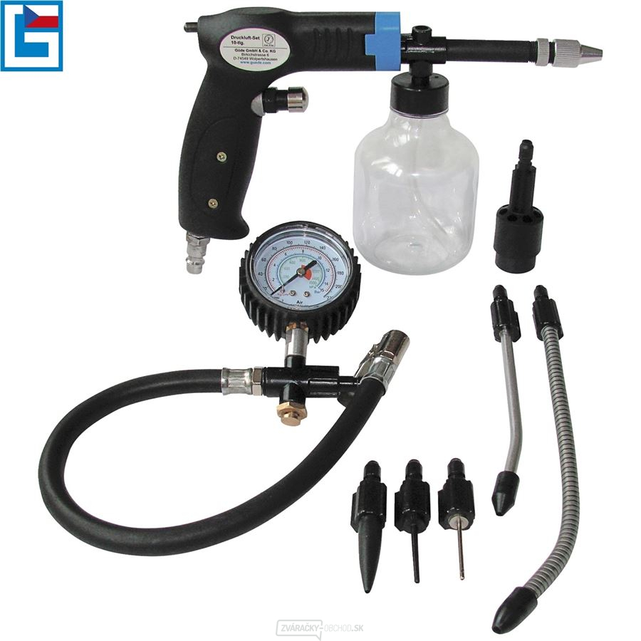 GÜDE pneu pištole a adaptéry, 10-dílná sada