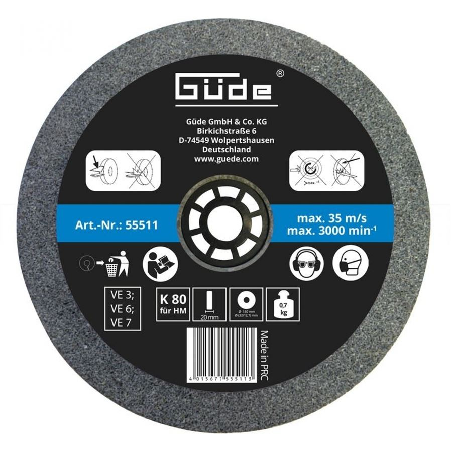 GÜDE Brúsny kotúč 150 mm/K80 55511