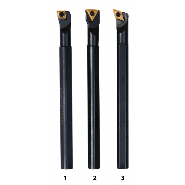 OPTIMUM Vnútorné sústružnícke nože HM 10 mm, súprava - 3 ks 3441640