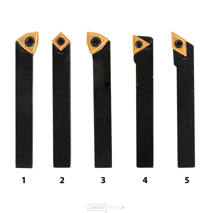 Soustružnické nože HM 8 mm, sada - 5 ks